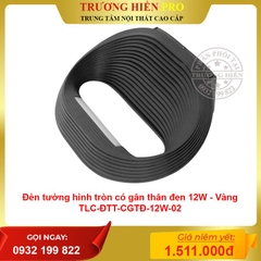 Đèn tường hình tròn có gân thân đen