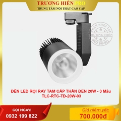 ĐÈN LED RỌI RAY TAM CẤP THÂN ĐEN 20W