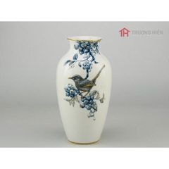 Bình hoa Minh Long Chim Chích Chòe và Quả Quất 27cm