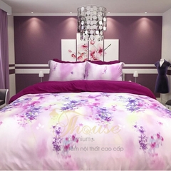 Bộ chăn ga gối lụa tencel Hàn Quốc Julia 849 (không chần)-1m8x2m