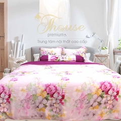 Bộ chăn ga gối lụa tencel Hàn Quốc siêu mịn mượt Julia 860 (không chần)-1m8x2m