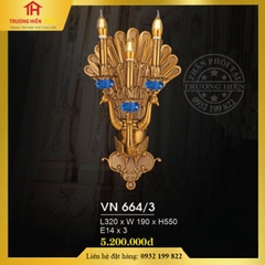 Đèn vách đồng cổ điển VN 664/3