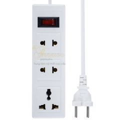 Ổ cắm 3 lỗ dây 2m Điện Quang ĐQ 002A-02-2M Trắng