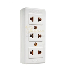 Ổ cắm điện 3 lổ 0 dây chịu nhiệt ĐQ 004A-02