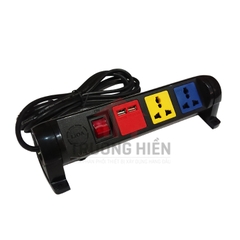 Ổ cắm kéo dài đa năng xoay LiOA 3 ổ cắm, 2 lõi