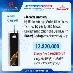 MÁY LỌC NƯỚC NÓNG THÔNG MINH ROBOT R.O + UF CLASSY PRO 339GHKQ-UR