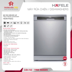MÁY RỬA CHÉN ĐỘC LẬP HAFELE HDW-F60G