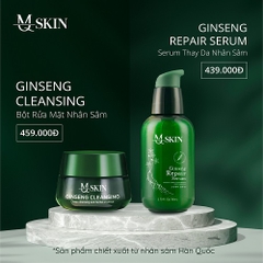 TÁI TẠO DA NHÂN SÂM MQ SKIN kết hợp với “BỘT RỬA MẶT NHÂN SÂM - NHUỴ HOA NGHỆ TÂY MQ SKIN”