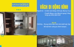 Mẫu Vách ngăn di động bằng kính