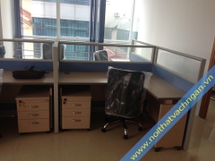 Vách ngăn bàn làm việc nỉ-kính VNB02NK