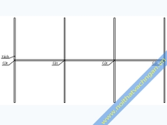 Vách ngăn bàn làm việc nỉ-nỉ-kính VNB02NNK