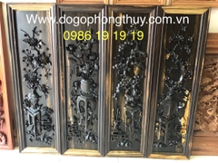 Tranh Tứ Bình Gỗ Mun