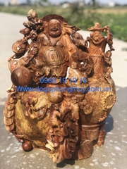 Tượng di lặc gỗ Nu Hương