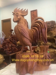 Tượng Gà Trống Gỗ Hương Gia lai