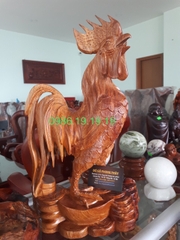 Tượng Gà Trống Gỗ Hương