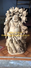 Tượng di lặc gỗ Ngọc am Hà Giang