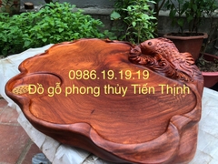 Khay trà cá chép phong thủy