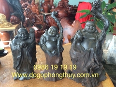 Tượng di lặc gỗ mun sừng Khánh hoà