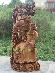 Tượng di lặc gỗ hương gia lai