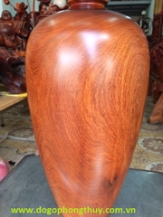 Bình phú quý gỗ Hương Gia Lai, cao42cm đk 33cm 
