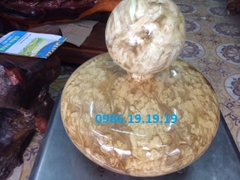 Bình phú quý gỗ ngọc nghiến, đk 33cm cao 18cm nặng 12kg 