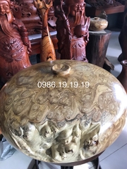 Bình phú quý gỗ Nu Nghiến Na Hang Tuyên Quang, Cao 23cm rộng 42cm nặng 26kg