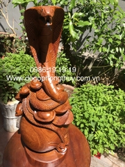 Tượng rắn phong thủy gỗ hương gia lai