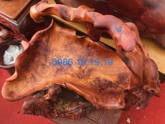 Giỏ đựng hoa quả đục nho, sóc gỗ hương