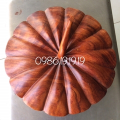 Quả Bí gỗ hương đựng bánh kẹo, gỗ hương đk 28cm cao 12cm