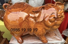 Tượng Heo Tài Lộc Gỗ Cẩm