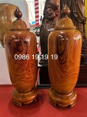 Đôi lộc bình gỗ cẩm lai
