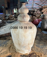 Bình Phú Quý Tài Lộc Gỗ Ngọc Am Đỏ