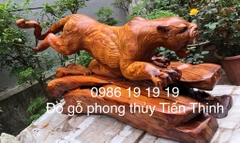 Tượng báo gỗ Cẩm Lai Krongpa Gia Lai
