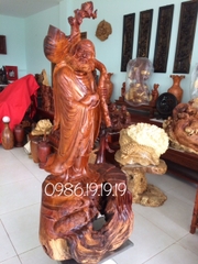 Tượng đạt ma giáo hóa gỗ hương Gia Lai , Cao 133cm rộng 60cm sâu 42cm nặng 66kg 