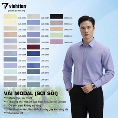 Áo Sơ Mi Màu Trơn Dài Tay Regular 430 Vĩnh Tiến - Nhiều Màu