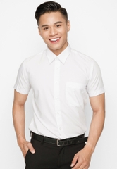 Áo Sơ Mi Màu Ngắn Tay SLimfit 345 Vĩnh Tiến - LT2-G800 - Trắng