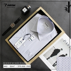 Áo Sơ Mi Ngắn Tay Caro Bamboo Regular Fit 376 Vĩnh Tiến - Size XL - Nhiều Màu
