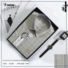 Áo Sơ Mi Ngắn Tay Caro Bamboo Regular Fit 376 Vĩnh Tiến - Nhiều Màu