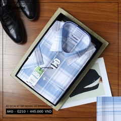 Áo Sơ Mi Ngắn Tay Caro Bamboo Regular Fit 445 Vĩnh Tiến - Nhiều Màu