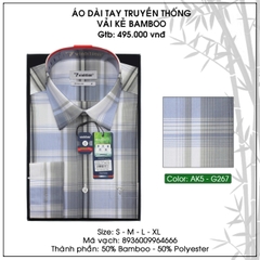 Áo Sơ Mi Dài Tay Bigsize Caro Bamboo Regular Fit 495 Vĩnh Tiến - Nhiều màu