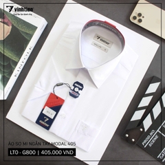 Áo Sơ Mi Trắng Trơn Ngắn Tay Regular 405 Vĩnh Tiến - LT0-G800