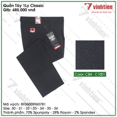 Quần Tây 1ly Classic 485 Vĩnh Tiến - CB4-C1001