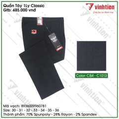 Quần Tây 1ly Classic 485 Vĩnh Tiến - CB4-C1013