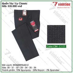 Quần Tây 1ly Classic 535 Vĩnh Tiến - Nhiều Màu