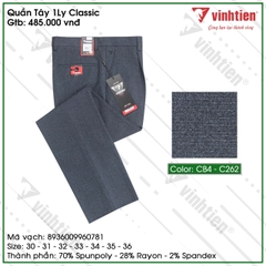 Quần Tây 1ly Classic 485 Vĩnh Tiến - Nhiều Màu