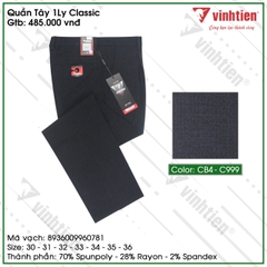 Quần Tây 1ly Classic 485 Vĩnh Tiến - CB4-C999