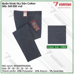 Quần Kaki 0Ly Nam Dãn Cotton Classic Vĩnh Tiến 569-CX2-D853