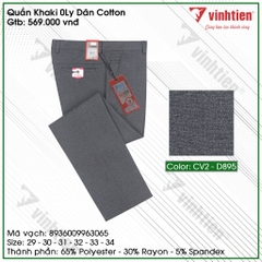 Quần Kaki 0Ly Nam Dãn Cotton Classic Vĩnh Tiến 569-CX2-D895