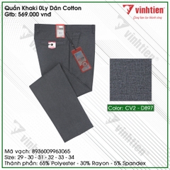 Quần Kaki 0Ly Nam Dãn Cotton Classic Vĩnh Tiến 569-CV2-D897