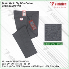 Quần Kaki 0Ly Nam Dãn Cotton Classic Vĩnh Tiến 569-CV2-D920